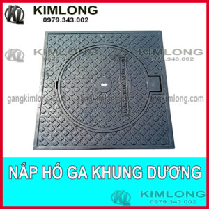 NẮP HỐ GA KHUNG VUÔNG DƯƠNG - KÍCH THƯỚC 900x900x60 mm