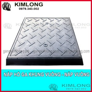 NẮP HỐ GA KHUNG VUÔNG NẮP VUÔNG - KÍCH THƯỚC 1000x1000x100 mm